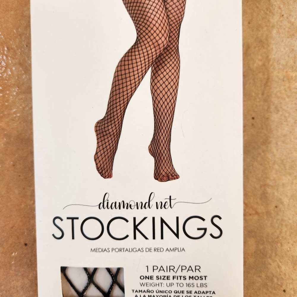 Diamond Net Stockings, New, Adult One size